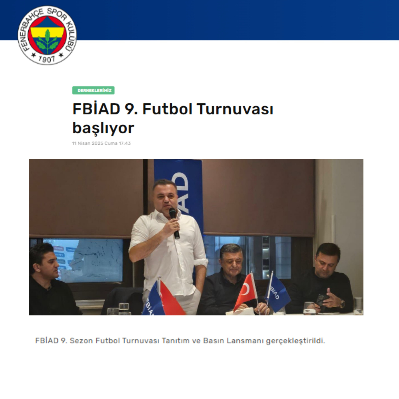 FBİAD 9. Futbol Turnuvası Başlıyor