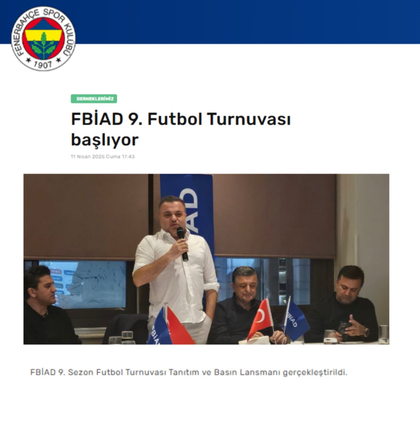 FBİAD 9. Futbol Turnuvası Başlıyor