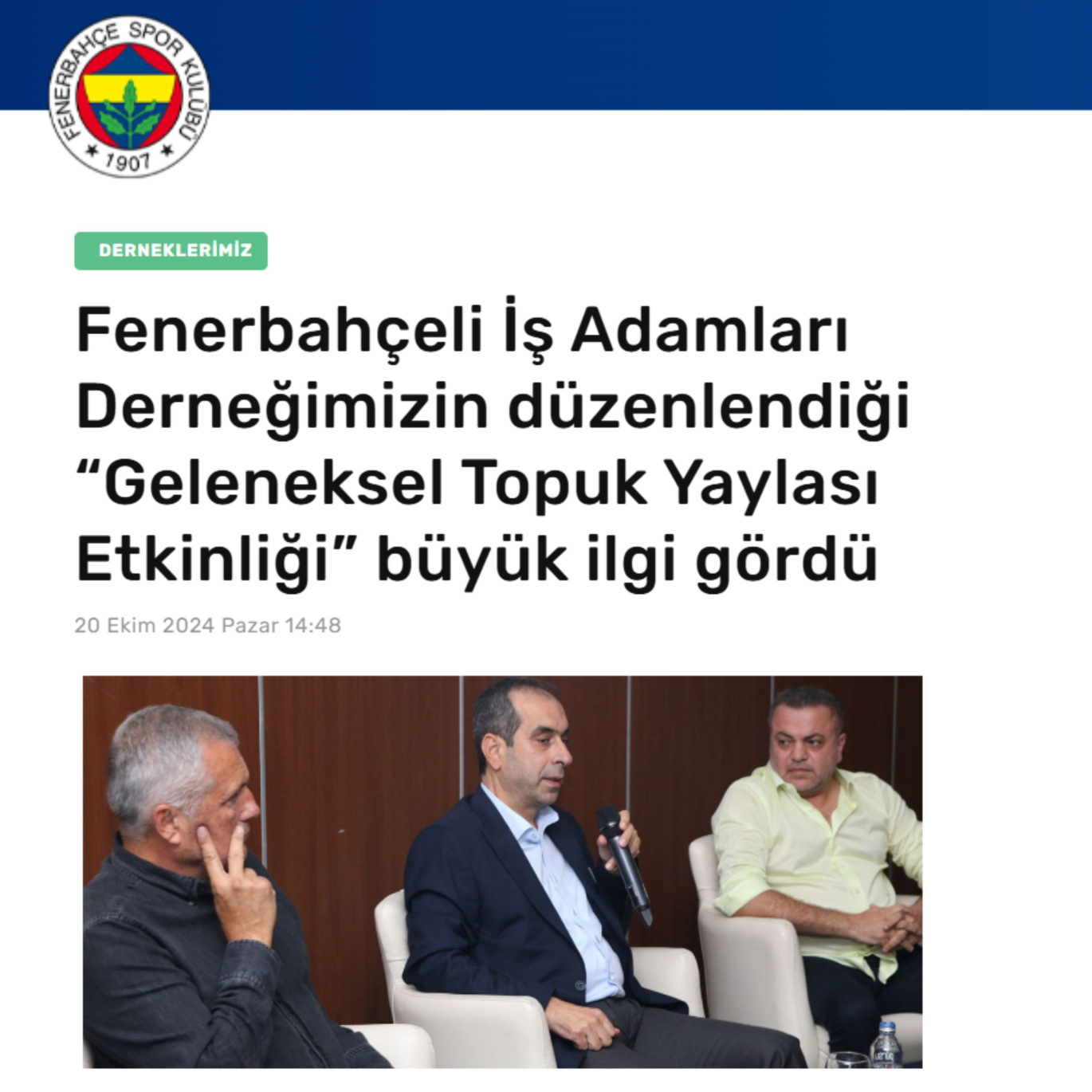 Fenerbahçeli İş Adamları Derneğimizin Düzenlendiği “Geleneksel Topuk Yaylası Etkinliği” Büyük İlgi Gördü
