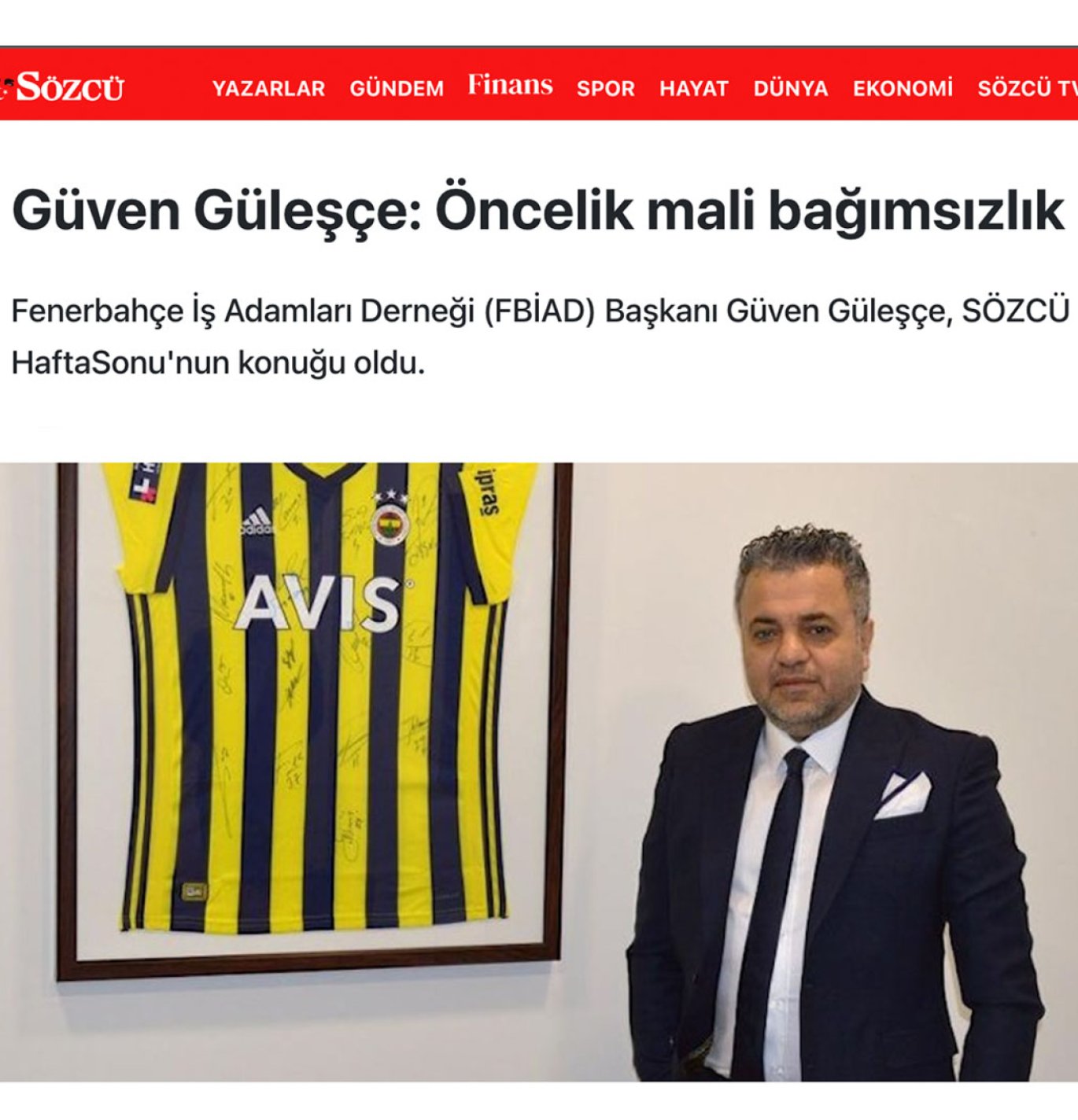 Güven Güleşçe Sözcü Gazetesi Röportajı