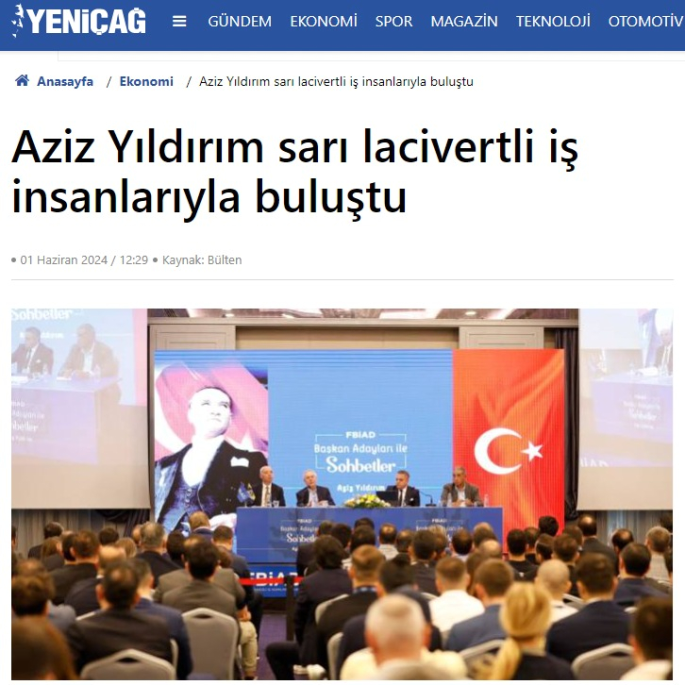 Aziz Yıldırım Sarı Lacivertli İş İnsanlarıyla Buluştu