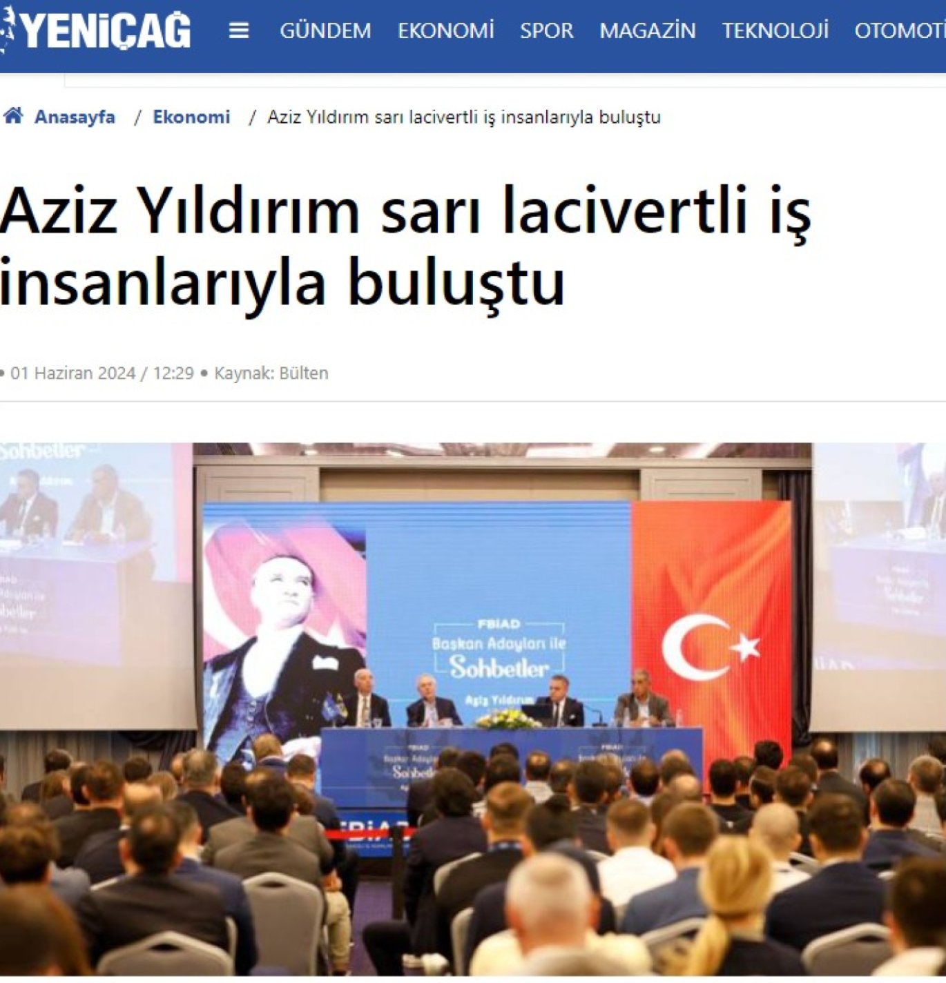Aziz Yıldırım Sarı Lacivertli İş İnsanlarıyla Buluştu